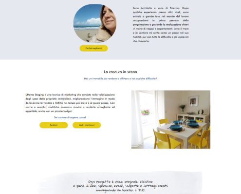 screenshot home sito web Alessandra Gmabino Architetto