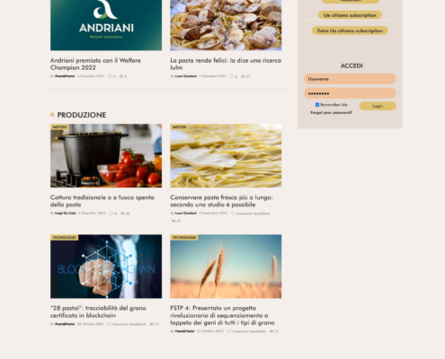 screenshot home sito web Pasta&Pastai